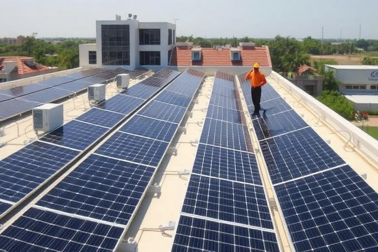 Commercial solar installation in Noida — Redyna Energy Solutions